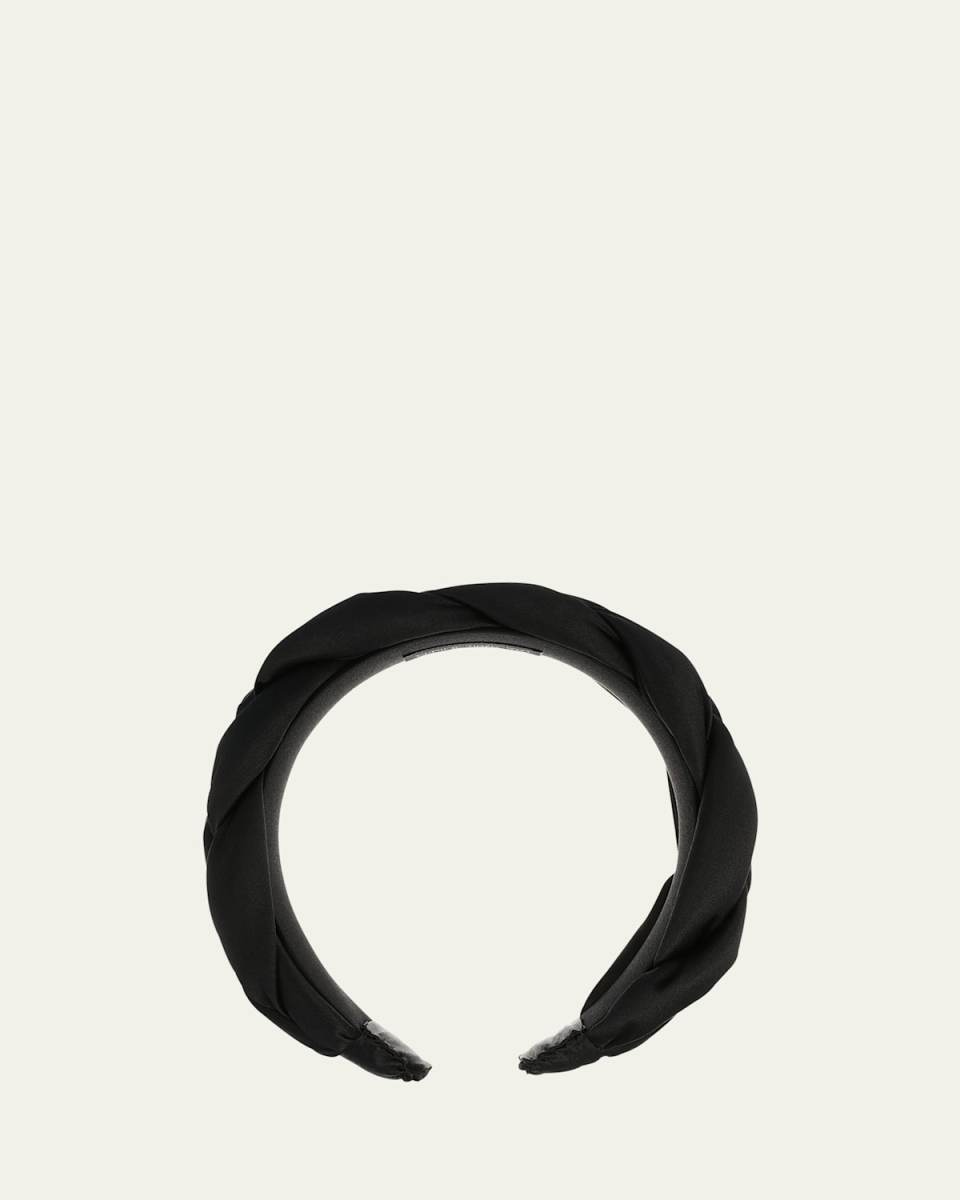 Silk Charmeuse Braided Headband